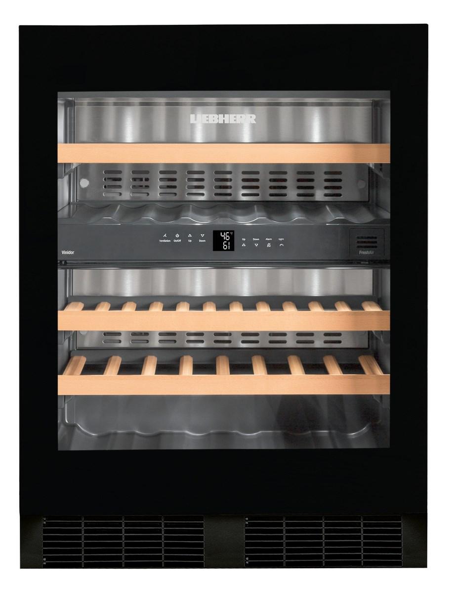 Liebherr WUGB3400 Undercounter Wine Cabinet, 24", Lock, 2 Zone, Reversible Door