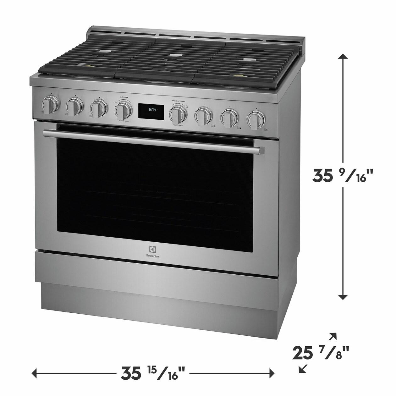 Electrolux ECFG3668AS 36" Front Control Freestanding Gas Range