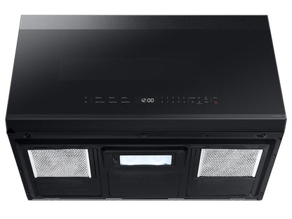 Samsung ME21DG6500MT Bespoke 2.1 cu. ft. Over-the-Range Microwave with Edge to Edge Glass Display in Matte Black Steel