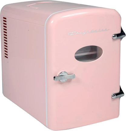 Frigidaire EFMIS175PINK 9-Can Retro Mini Fridge Cooler - Pink