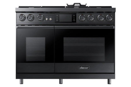 Dacor DOP48M96DHM 48" Pro Dual-Fuel Steam Range, Graphite Stainless Steel, Natural Gas/High Altitude