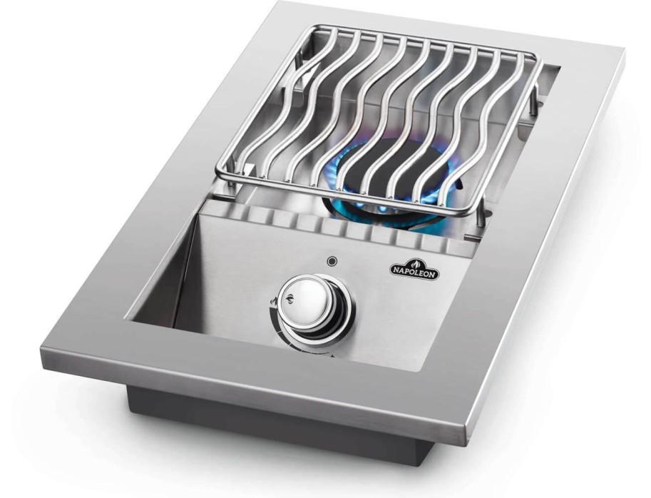 Napoleon Bbq BI10RTNSS Built-in 500 Series Single Range Top Burner with Stainless Steel Cover , Natural Gas, Stainless Steel