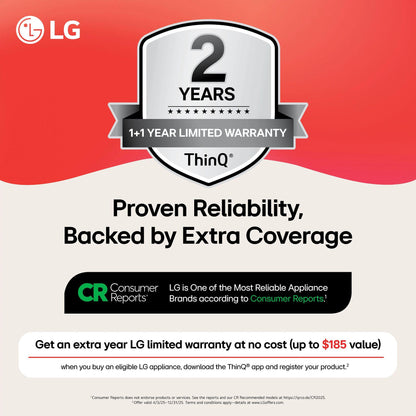 Lg LDNPH753D Smart FlushFit™ Top Control Dishwasher with 1-Hour Wash & Dry, QuadWash® Pro, TrueSteam® and Dynamic Heat Dry™ w/AutoVent Dry™