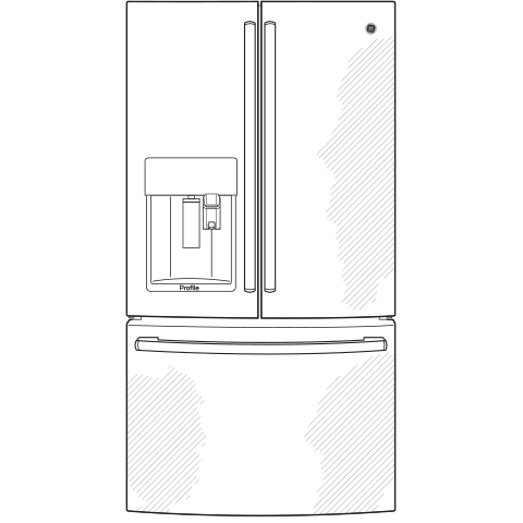 GE Profile™ Series ENERGY STAR® 22.1 Cu. Ft. Smart Counter-Depth Fingerprint Resistant French-Door Refrigerator with Keurig® K-Cup® Brewing System