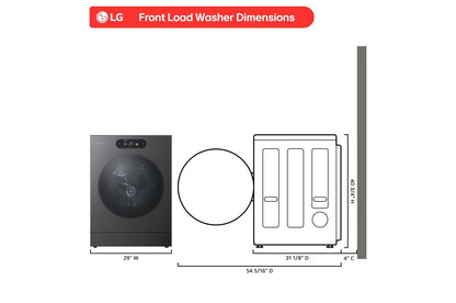WM9901HBA LG SIGNATURE 5.8 cu. ft. Mega Capacity Smart Front Load Washer with Built-In Intelligence, TurboWash® 360(degree), ezDispense® and Touch LCD Control