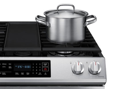 Samsung NX60BG8315SS 6.0 cu. ft. Smart Slide-in Gas Range with Air Fry & Convection in Fingerprint Resistant Stainless Steel