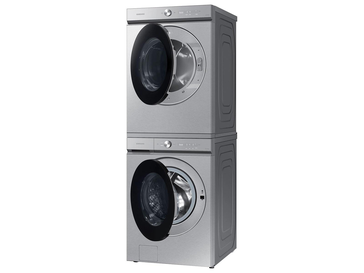 Samsung DVG53BB8700T Bespoke 7.6 cu. ft. Ultra Capacity Gas Dryer with Super Speed Dry and AI Smart Dial in Silver Steel
