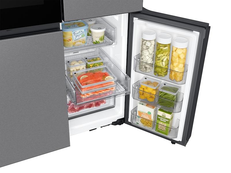Samsung Bespoke Counter Depth 4-Door Flex™ Refrigerator (23 cu. ft.) with Beverage Zone™ and Auto Open Door in Stainless Steel