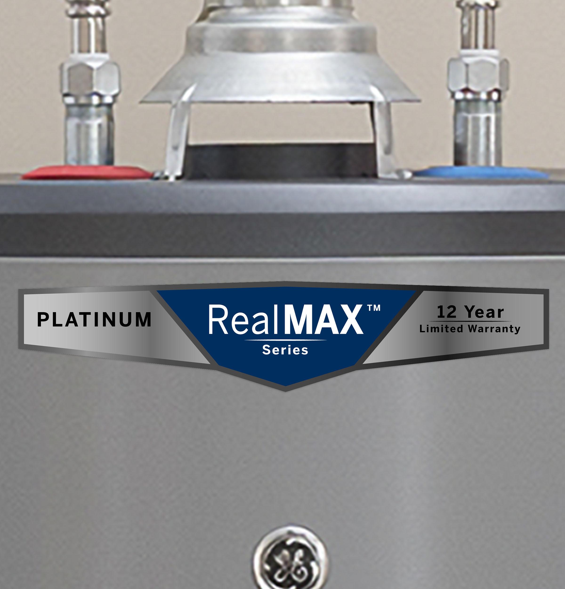 GG40T12BXR GE RealMAX Platinum 40-Gallon Tall Natural Gas Atmospheric Water Heater