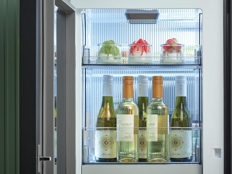 Samsung RF29DB9700QL Bespoke 29 cu. ft. 4-Door Flex™ Refrigerator with Beverage Zone™ & Auto Open Door in Stainless Steel