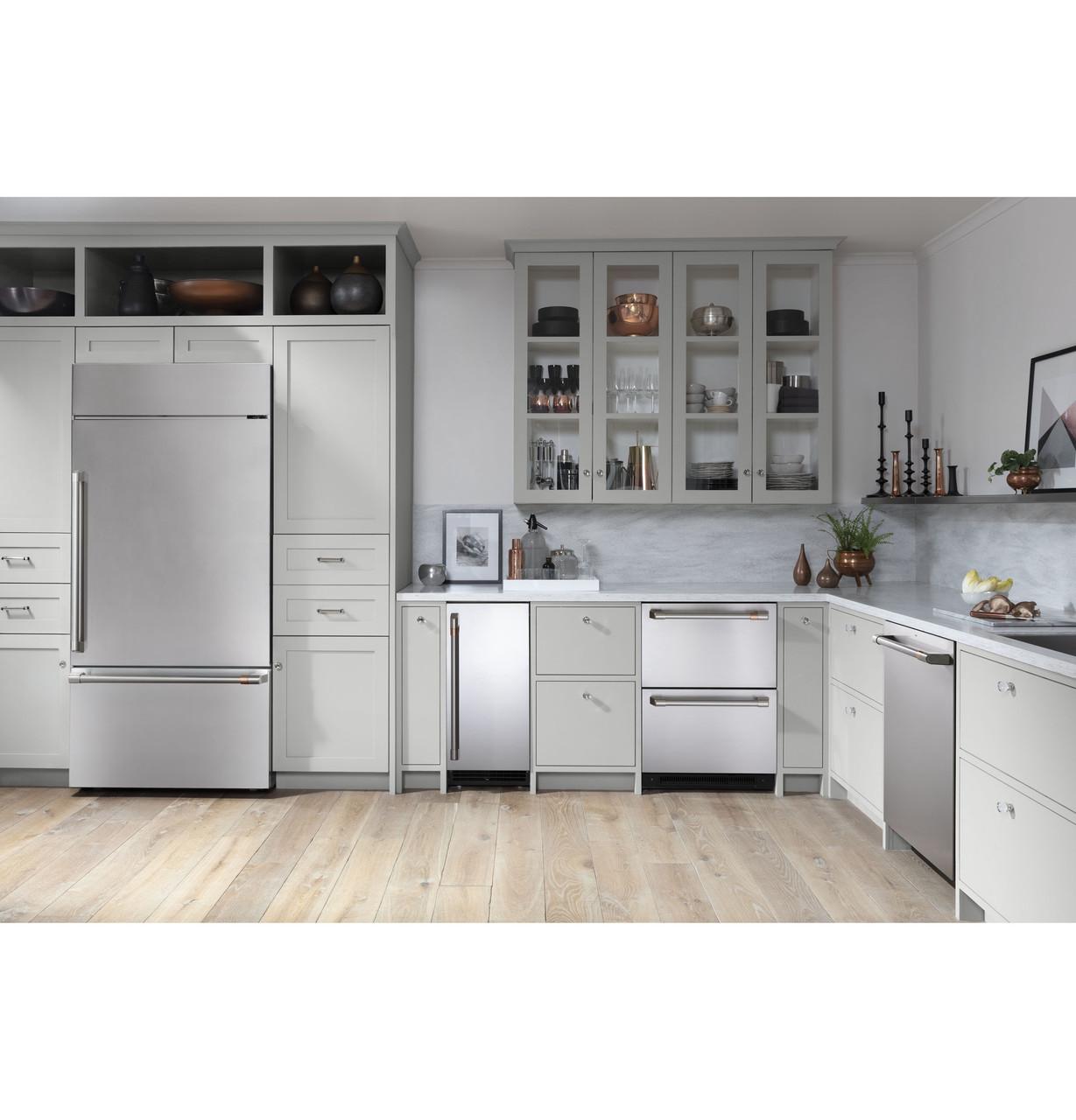 Cafe CDB36RP2PS1 Caf(eback)™ 21.3 Cu. Ft. Built-In Bottom-Freezer Refrigerator