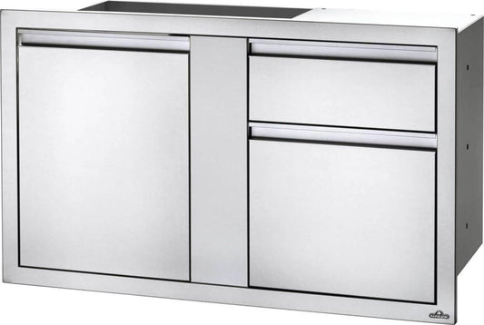 Napoleon Bbq BI42241D1W 42 x 24 inch Large Door & Waste Bin Drawer and Waste Bin Drawer, Stainless Steel