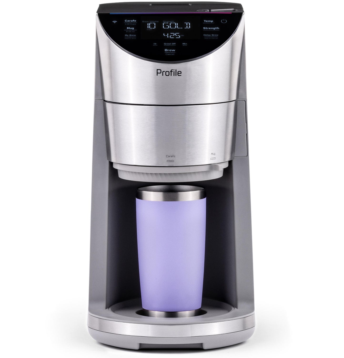 P7CGAAS2YSS GE Profile™ Smart Grind and Brew Coffee Maker with Podless Single Serve