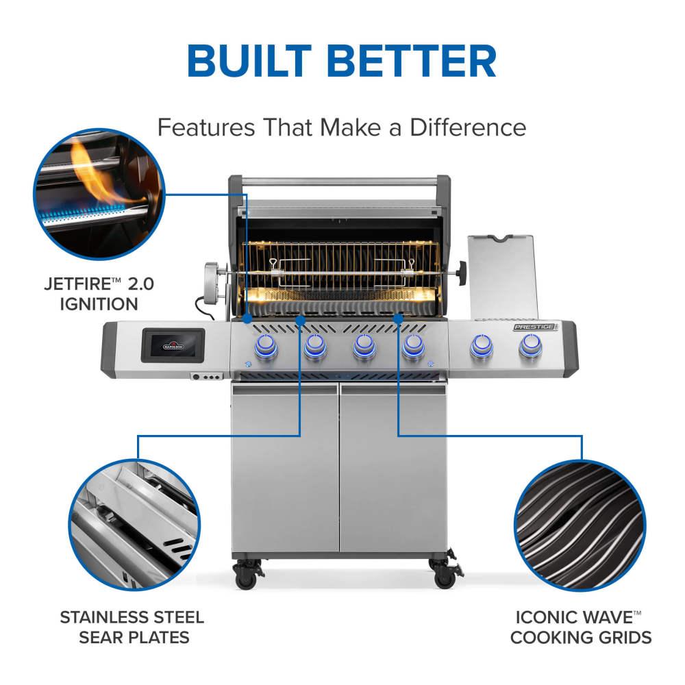 Napoleon Bbq PRO500VXRSIBPSS Prestige PRO 500 with Smart Technology , Propane, Stainless Steel