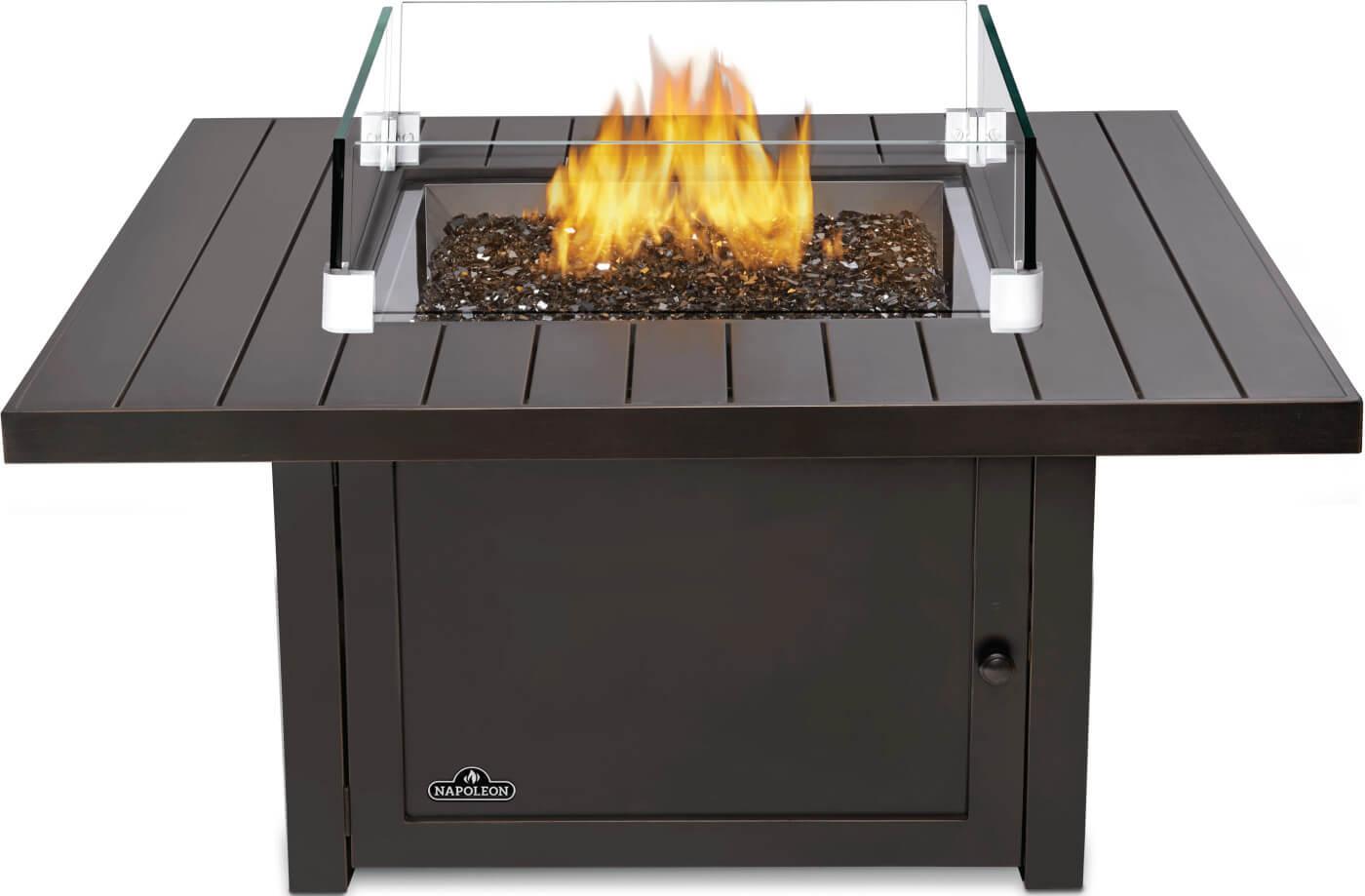 Napoleon Bbq STTR2BZ St. Tropez Square Patioflame Table Fire Table , Propane, Bronze