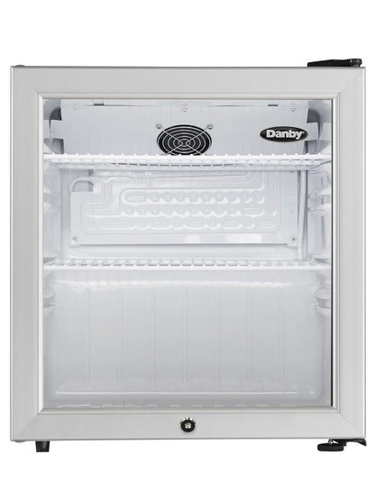 DAG016A2BDB Danby 1.6 cu. ft. Compact Glass Door Fridge in Platinum