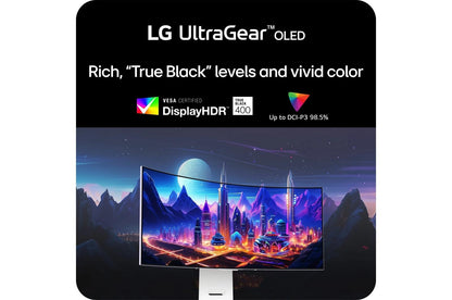 Lg 34GS95QEW 34 Inch UltraGear™ OLED Curved Gaming Monitor WQHD 1440P with 240Hz Refresh Rate 0.03ms Response Time