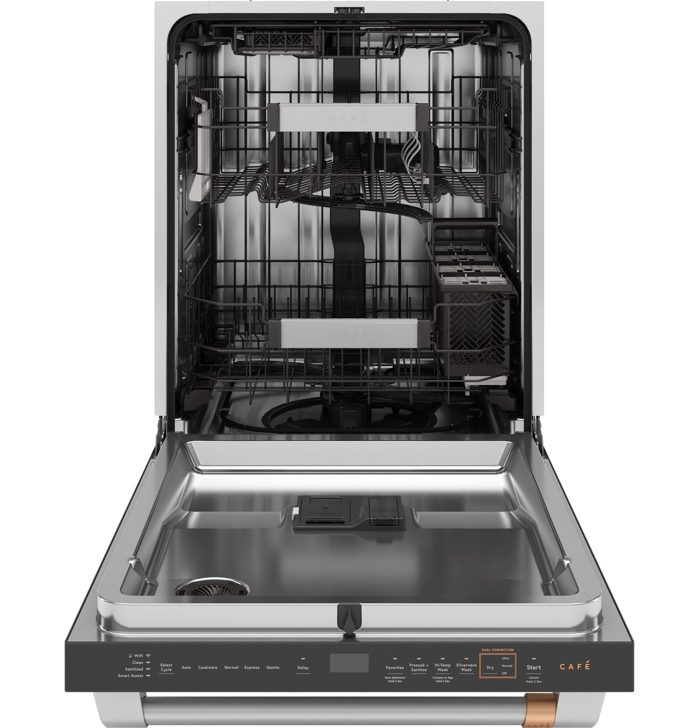 Cafe CDT888P3VD1 Caf(eback)™ CustomFit ENERGY STAR Stainless Interior Smart Dishwasher with Ultra Wash Top Rack and Dual Convection Ultra Dry, LED Lights, 39 dBA