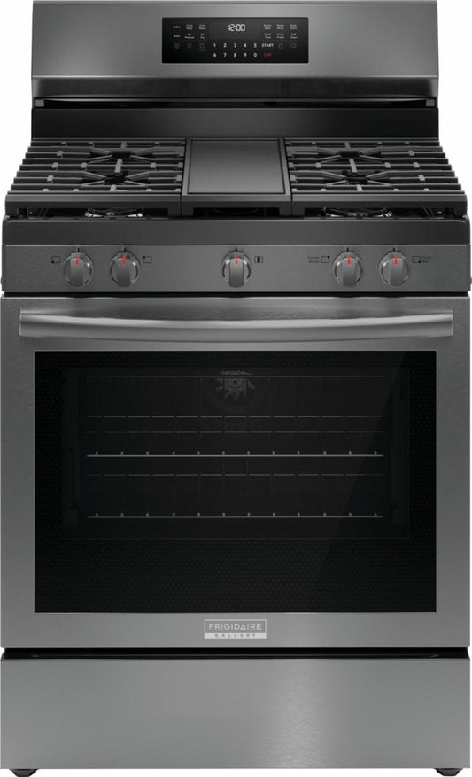 Frigidaire GCRG3060BD 30" Rear Control Gas Range with Total Convection