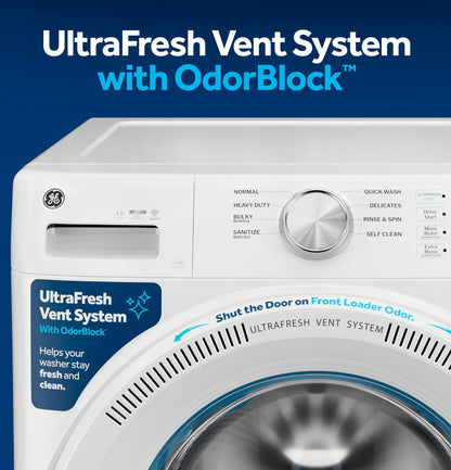GFW350SPYDS GE® ENERGY STAR® 4.6 cu. ft. Capacity Smart Front Load Washer with UltraFresh Vent System with OdorBlock™