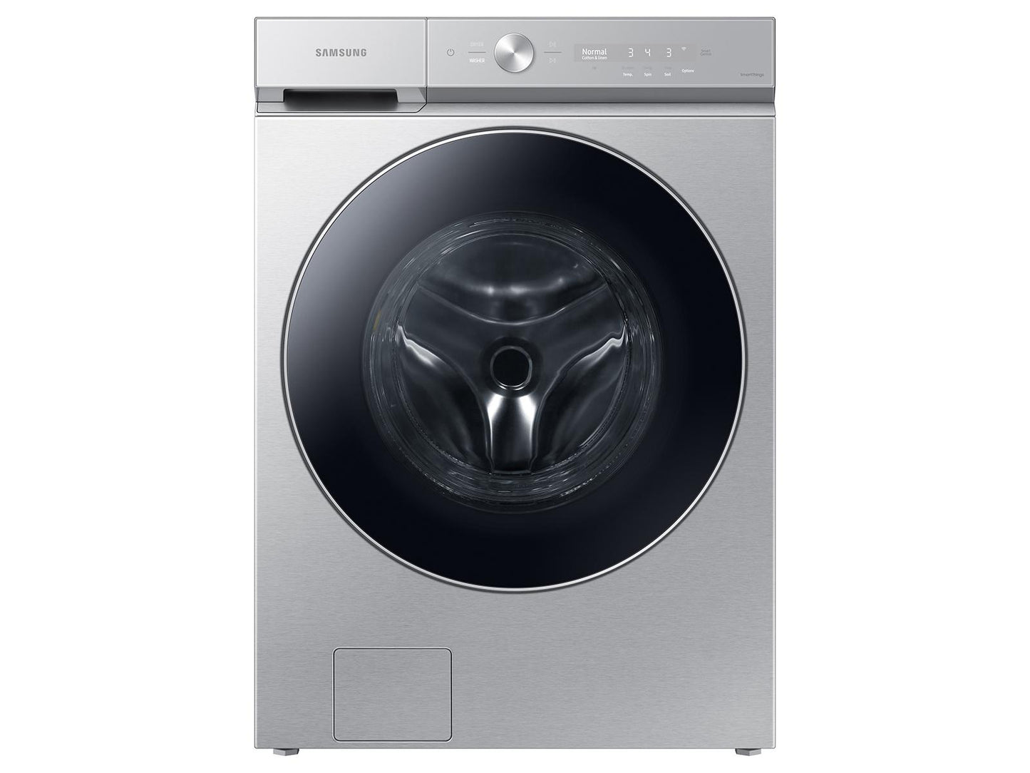 Samsung WF53BB8900AT Bespoke 5.3 cu. ft. Ultra Capacity Front Load Washer with AI OptiWash™ and Auto Dispense in Silver Steel