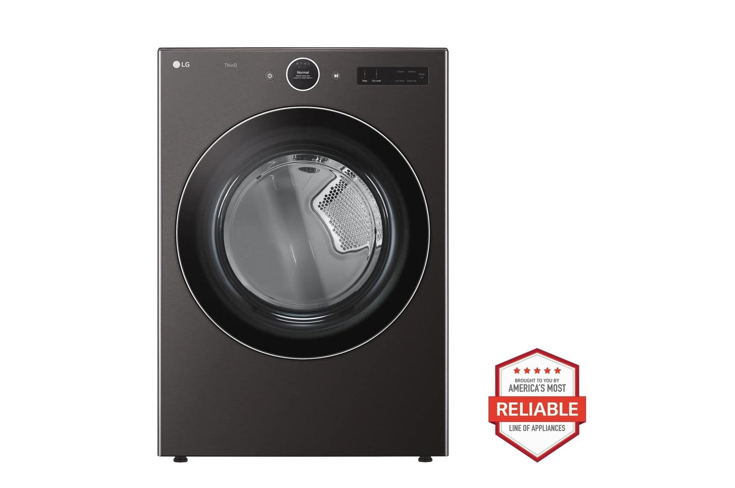 Lg WM6700HBADLGX6701BWD300CBWDP6B 5.0 cu. ft. Front Load Washer and 7.4 cu. ft. Gas Dryer with pedestal washer and drawer in Black Steel
