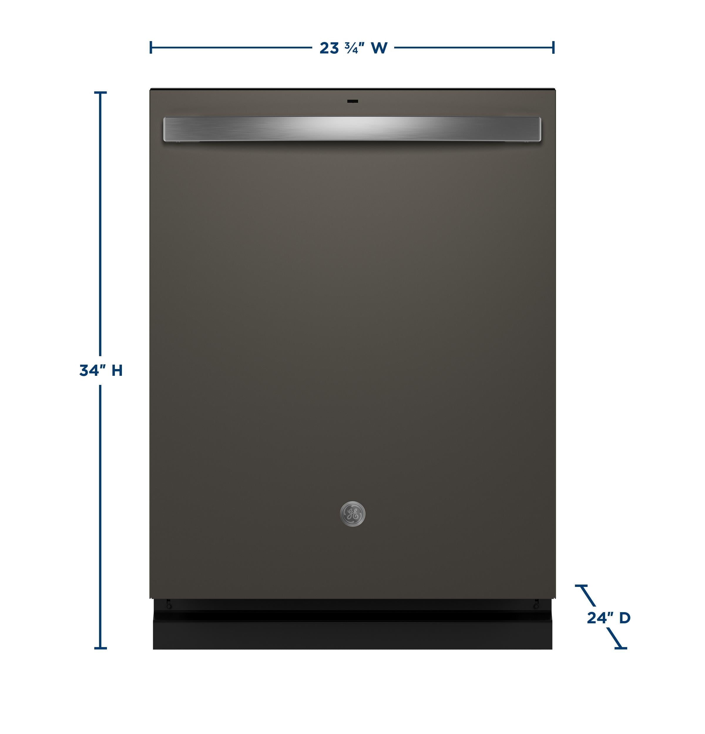 GE® ENERGY STAR® Fingerprint Resistant Top Control with Stainless Steel Interior Dishwasher with Sanitize Cycle