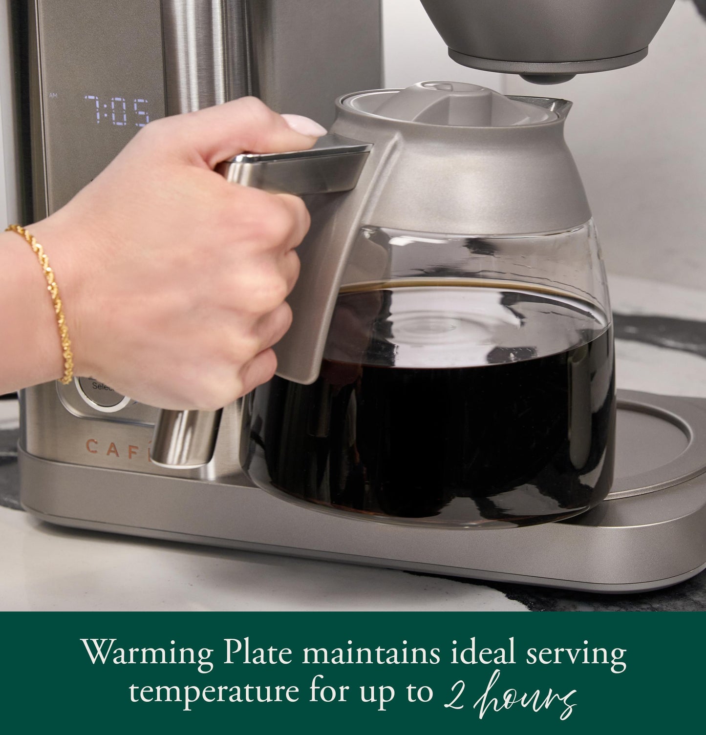 Cafe C7DGB11ZS1 CAF(EBACK)™ Specialty Drip Coffee Maker with Glass Carafe