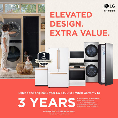 SDNTHS72S LG STUDIO FlushFit™ Dishwasher with 1-Hour Wash & Dry, QuadWash® Pro, and Dynamic Heat Dry™ with AutoVent™ Dry