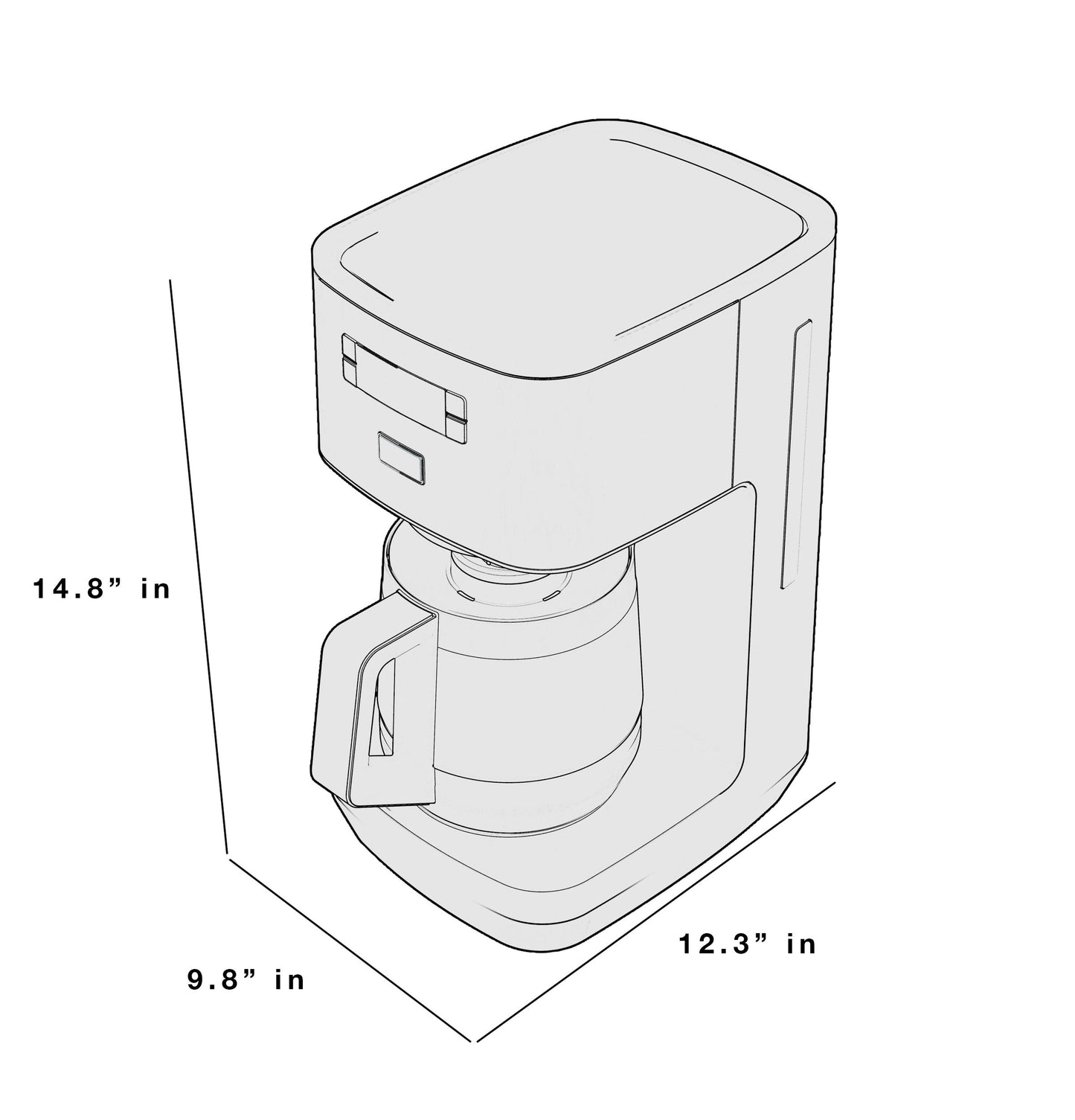G7CDAASSPSS GE Drip Coffee Maker with Glass Carafe