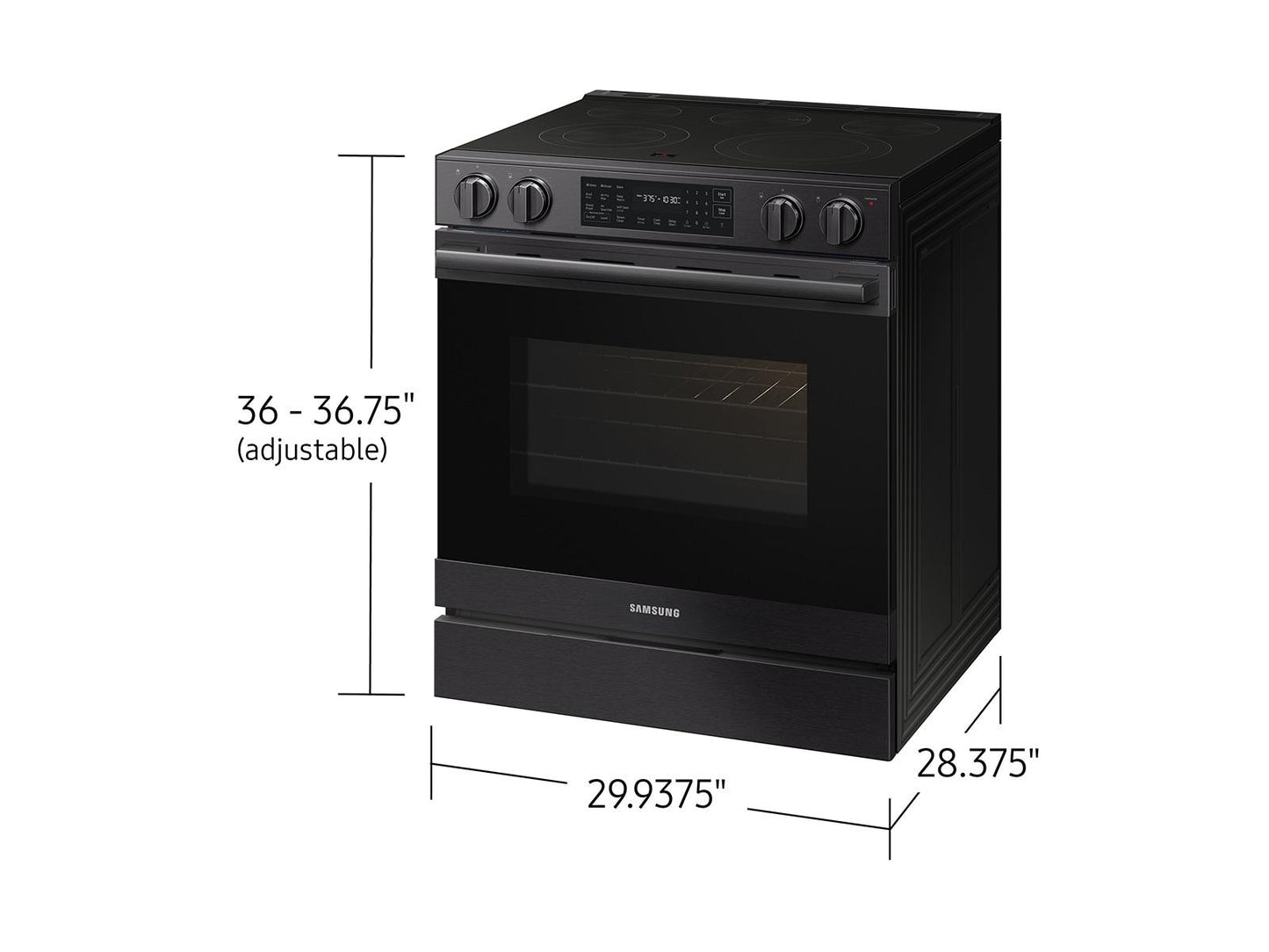 Samsung NSE80H63SE Bespoke Smart Slide-in Electric Range Pro Style Design  Air Fry Max  True Convection