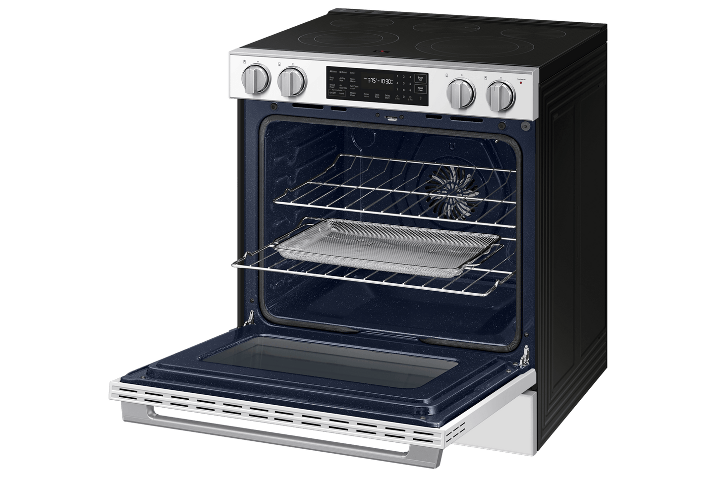 Samsung NSE80H63SW Bespoke Smart Slide-in Electric Range Pro Style Design  Air Fry Max  True Convection