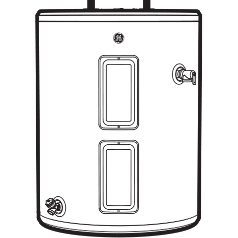 GE30L08BAM GE® 26 Gallon Top Port Lowboy Electric Water Heater