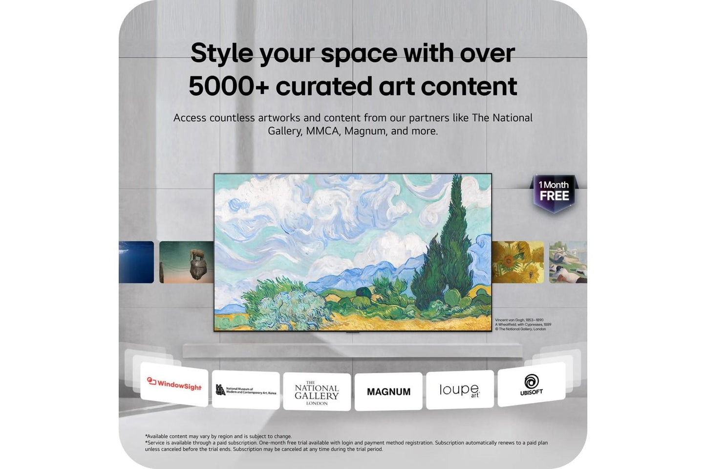 Lg 65LX7BPUA 65 Inch Class LG Gallery TV with Frame LX7B Mini LED 4K Smart TV 2026