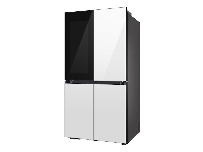 Samsung Bespoke Counter Depth 4-Door Flex™ Refrigerator (23 cu. ft.) with Beverage Zone™ and Auto Open Door in White Glass