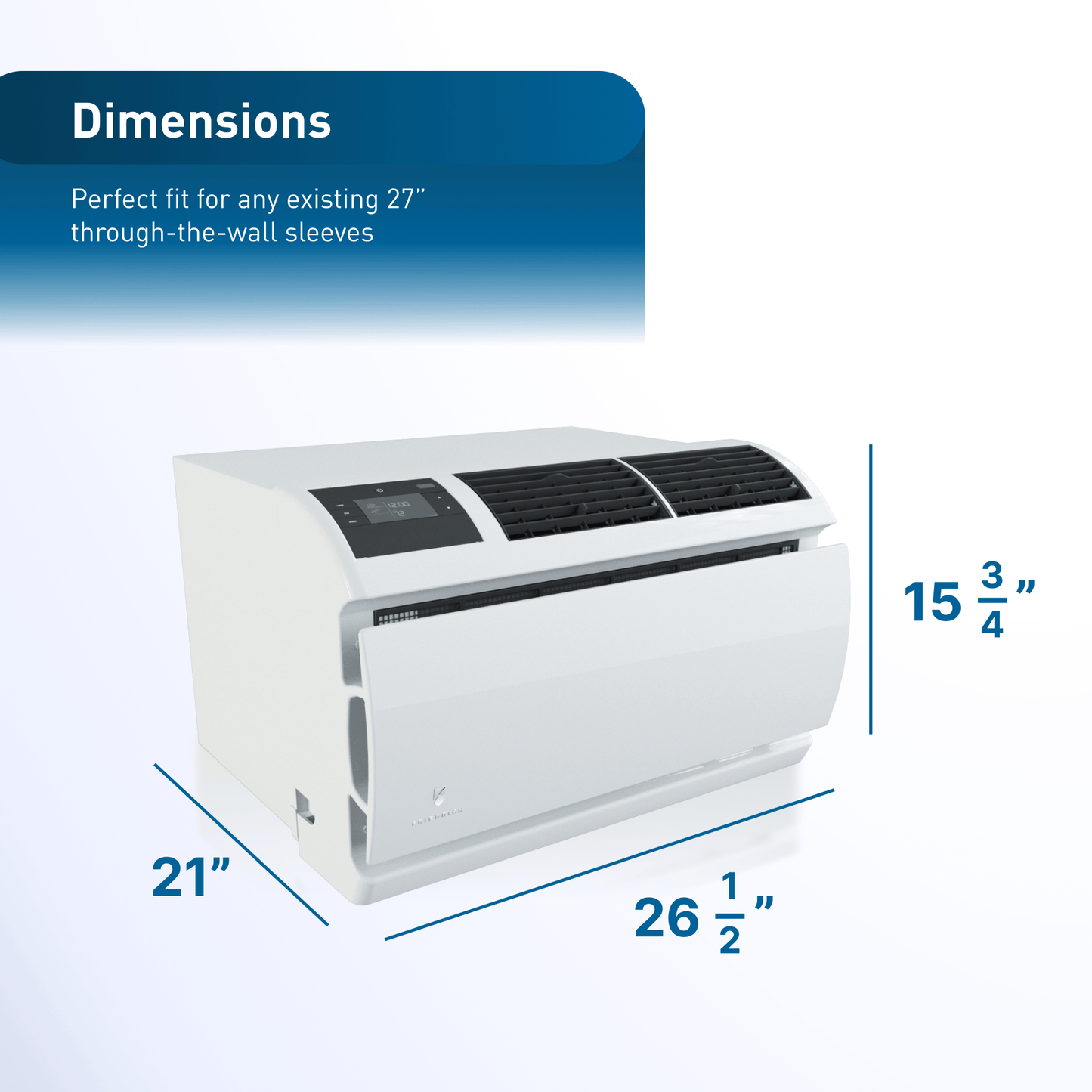 WHVT14B33A Friedrich WallMaster Inverter 14,000 BTU 230V Smart Through-the-Wall Air Conditioner with Heat Pump