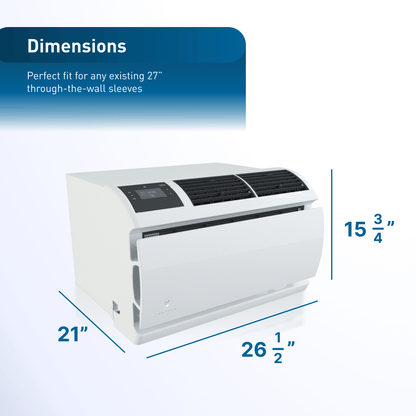 WHVT14B33A Friedrich WallMaster Inverter 14,000 BTU 230V Smart Through-the-Wall Air Conditioner with Heat Pump