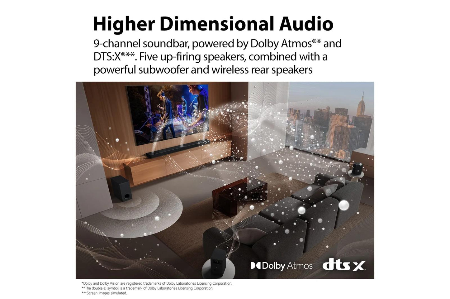 Lg S90TR S90TR LG Home Theater Soundbar with Dolby Atmos® and Rear Speakers, 7.1.3 channel, Best OLED matching