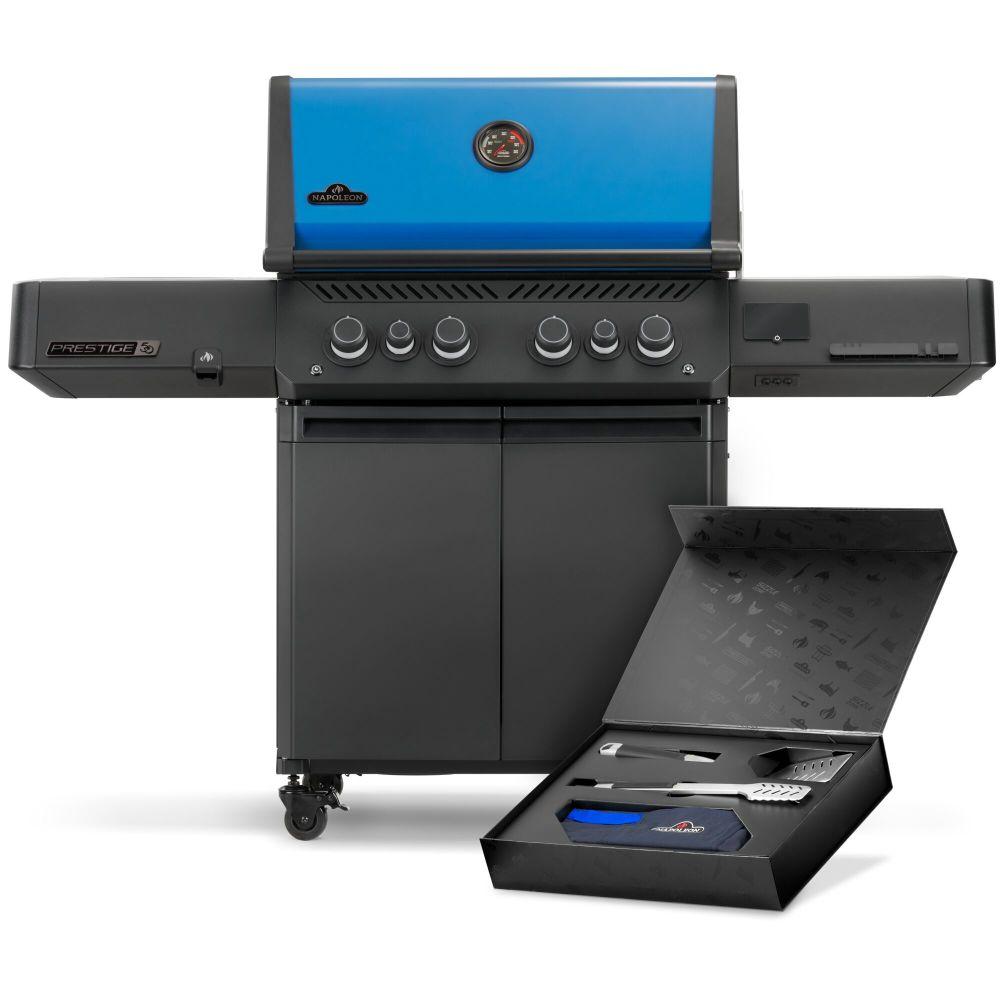 Napoleon Bbq P500VXRSIBPKPHM50 50thAnniversary Edition Prestige 500 Includes Commemorative Cover, Apron and Tool Set , Propane, Black and Blue
