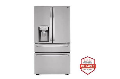 Lg LRMXS3006SLSGL6335XMVEL2137FLDNTH753S Deluxe Kitchen Package with 30 cu. ft. French Door Refrigerator, Slide-in Gas Range, Top Control Dishwasher and Microwave in Stainless Steel