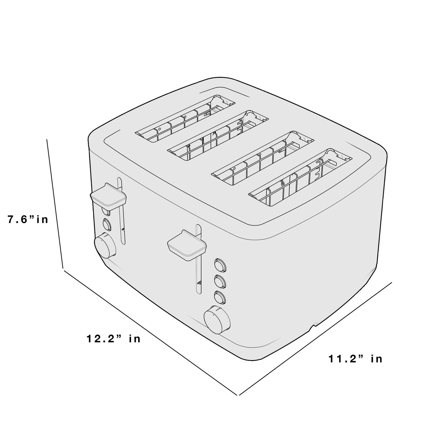 G9TMA4SSPSS GE 4-Slice Toaster