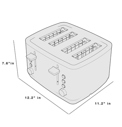 G9TMA4SSPSS GE 4-Slice Toaster