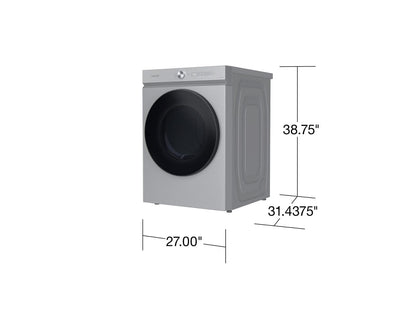 Samsung DVE53BB8700T Bespoke 7.6 cu. ft. Ultra Capacity Electric Dryer with Super Speed Dry and AI Smart Dial in Silver Steel
