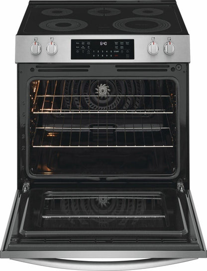 Frigidaire GCFE3059BF 30" Front Control Electric Range with Total Convection