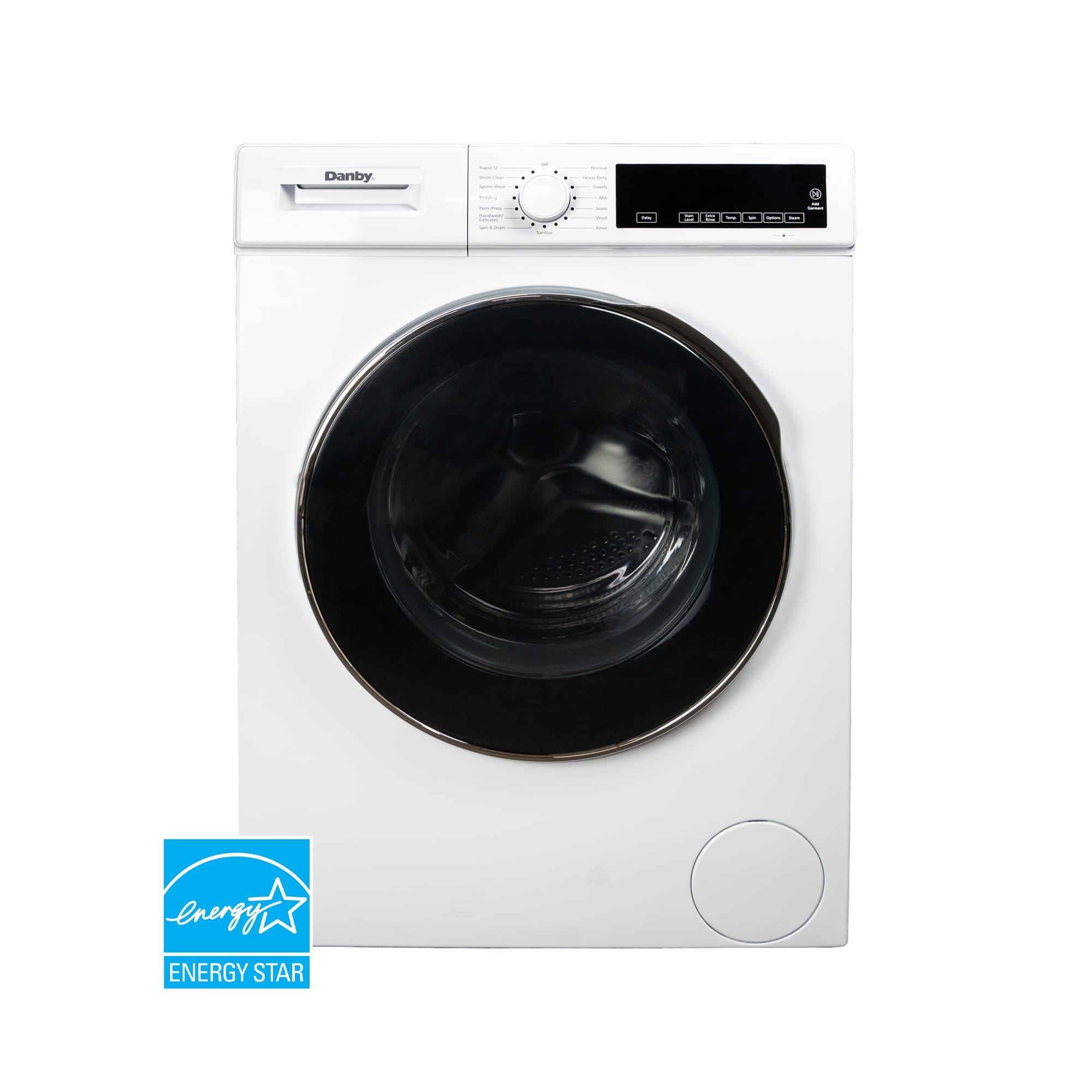 DWM022D3WDB Danby 24-inch, 2.2 cu. ft. Stackable Front Load Washer with Steam in White