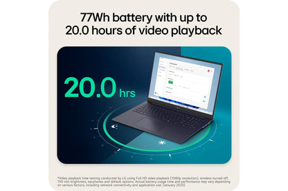17Z90THAAB4U1 LG gram 17 Inch, Thin and Lightweight Laptop, Windows 11 Home, Intel Evo Edition - Intel® Core™ Ultra 7, 16GB RAM, 1TB SSD, Black