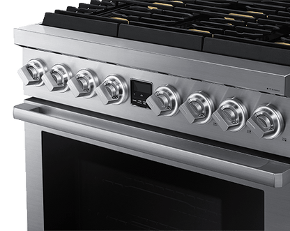 Dacor DOP36T86GLS Transitional 36" Gas Range, Silver Stainless Steel, Natural Gas/Liquid Propane
