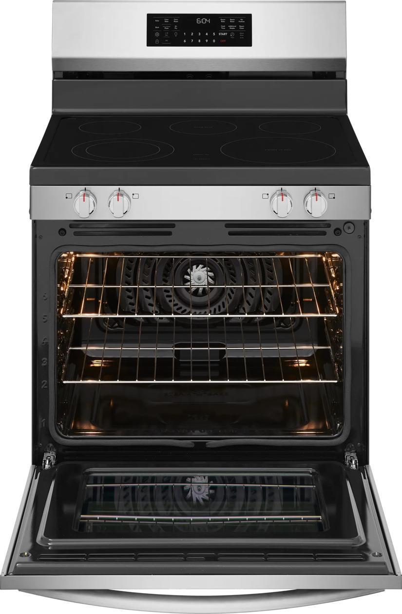 Frigidaire GCRE3070BF 30" Rear Control Electric Range with Stone-Baked Pizza