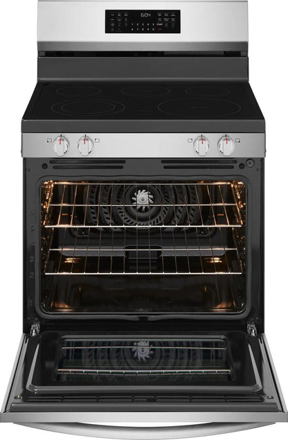 Frigidaire GCRE3070BF 30" Rear Control Electric Range with Stone-Baked Pizza