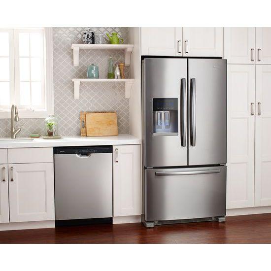 Dishwasher with Stainless Steel Interior - white